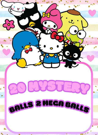 20 Sanrio Mystery Balls with 2 Mega Balls
