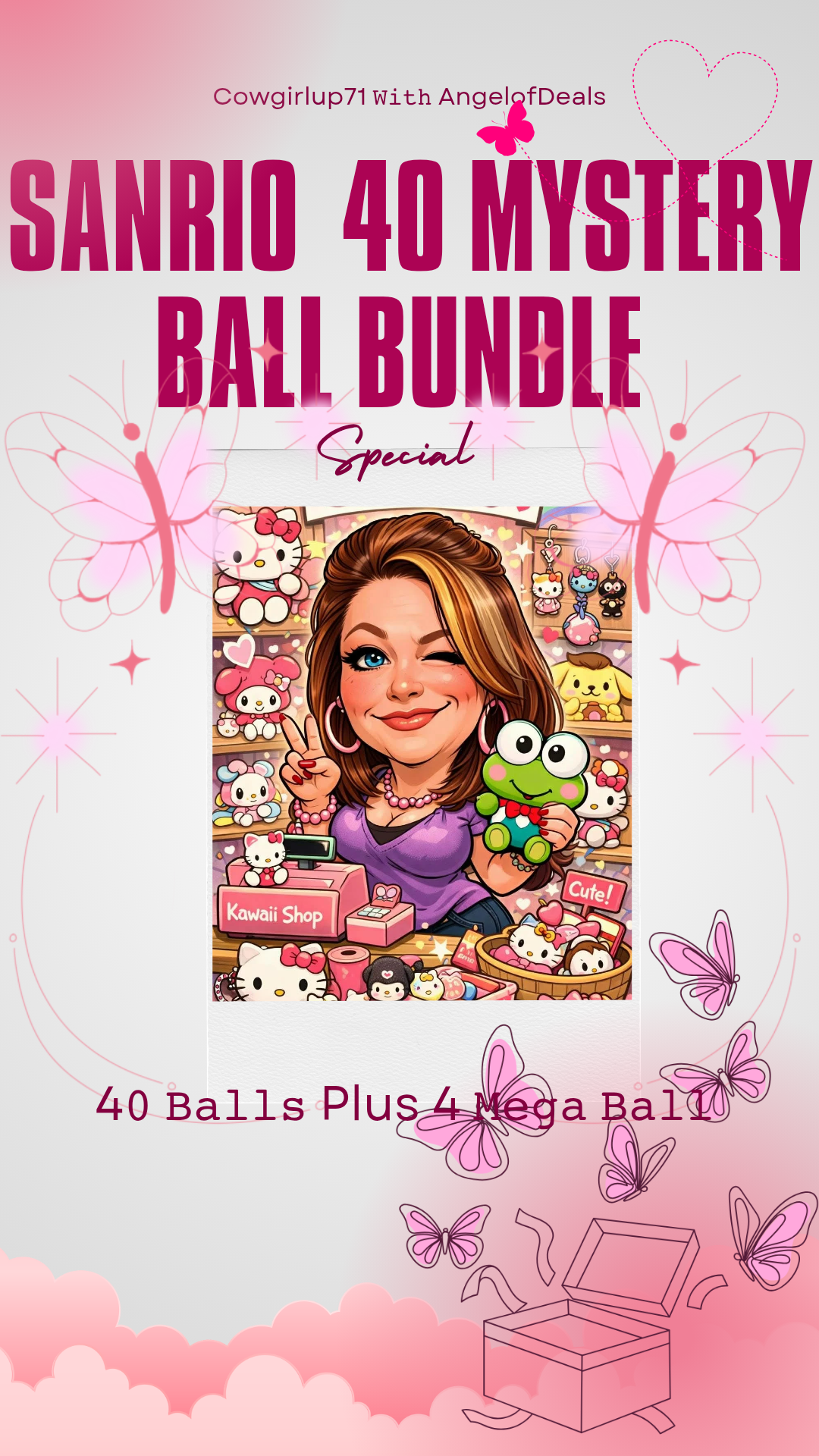 40 Sanrio Mystery Balls with 4 Mega Balls